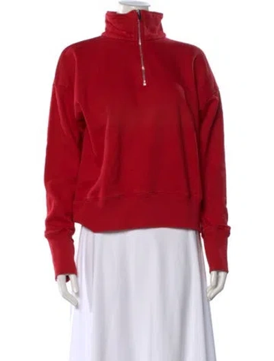 Pre-owned The Row Stanfield Top Mock Neck Sweatshirt In Red