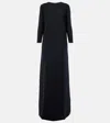 The Row Stefos Wool And Silk Gown In Black