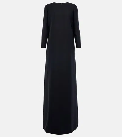 The Row Stefos Wool And Silk Gown In Black