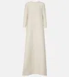 The Row Stefos Wool And Silk-blend Crepe Gown In Ivory