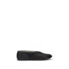 The Row Stella Slipper Leather Ballerinas In Black