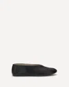 The Row Stella Slipper Leather Ballerinas In Black