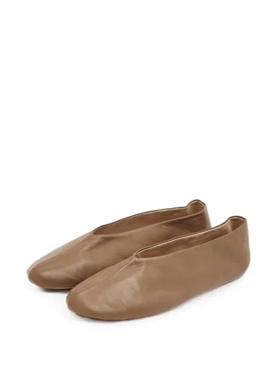 Pre-owned The Row Stella Ballet Flats In Brown