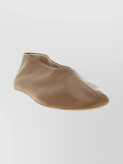 THE ROW STELLA FLAT SOLE ROUND TOE SLIPPERS