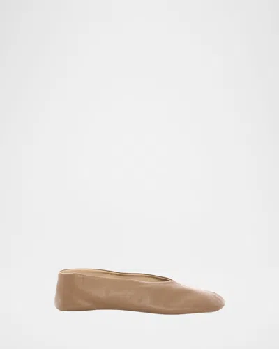 THE ROW STELLA LAMBSKIN BALLERINA SLIPPERS