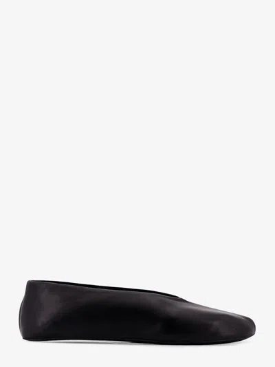 The Row Stella Leather Ballerinas In Black