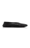 The Row Stella Leather Ballet Flats
