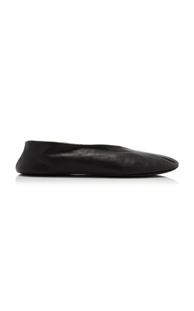 The Row Stella Leather Ballet Flats