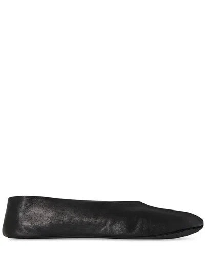 The Row Stella Leather Ballet Flats