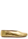 The Row Stella Metallic Leather Ballet Flats In Gold