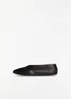 The Row Stella Shearling Lining Slipper In Black