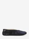 The Row Stella Slipper Leather Ballerinas In Black