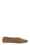 The Row Stella Flat Sole Round Toe Slippers In Brown