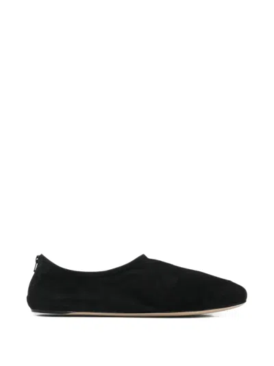 The Row Stellene Suede Ballet Flats In Animal Print
