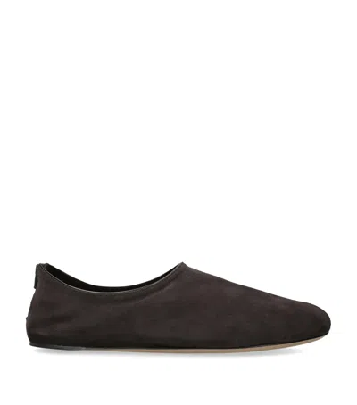 The Row Stellene Suede Slippers In Multi