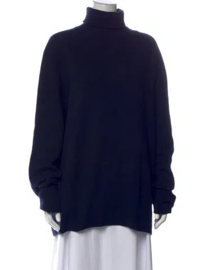 Pre-owned The Row Stepny Turtleneck Sweater In Blue