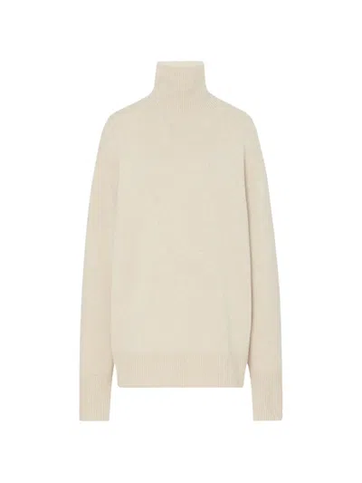 The Row Stepny Turtleneck Sweater In Metallic