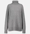 The Row Essentials Stepny Wool And Cashmere-blend Turtleneck Sweater In Grey