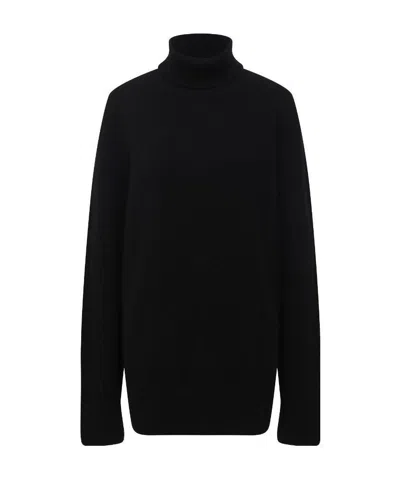 The Row Stepny Wool-cashmere Blend Jumper In Black