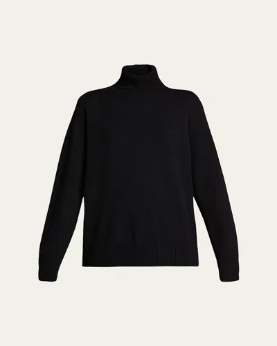 The Row Stepny Wool And Cashmere Turtleneck Sweater In Black