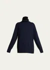 The Row Stepny Wool-cashmere Turtleneck Top In Sand
