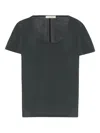 The Row Stilton Scoop-neck T-shirt In Black