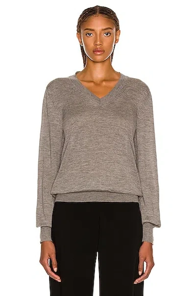 The Row Stockwell Sweater In Medium Grey