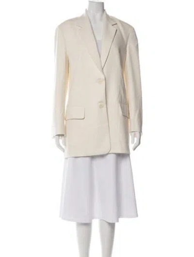 Pre-owned The Row Stonna Jacket Silk Blazer In Neutral