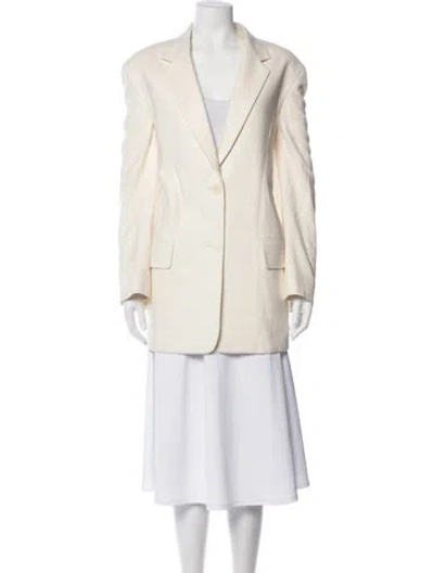 Pre-owned The Row Stonna Jacket Silk Blazer W/ Tags In White
