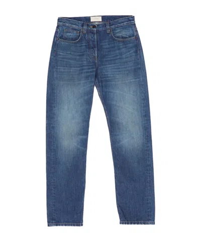 The Row Straight Leg Jeans In Blue