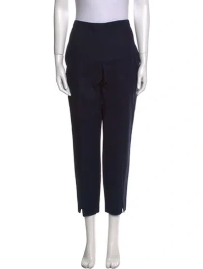 Pre-owned The Row Straight Leg Pants In Blue