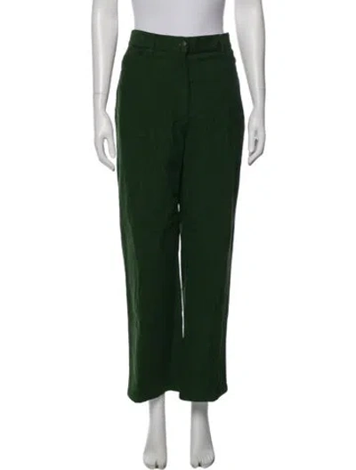 Pre-owned The Row Straight Leg Pants In Green