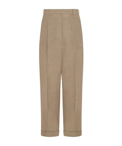 The Row Straight-leg Tailored Trousers In Nude