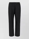 The Row Straight Leg Trousers Featuring Elastic Waistband In Black
