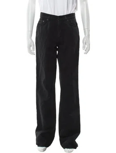 Pre-owned The Row Straight-leg Jeans In Black