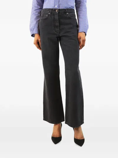 Pre-owned The Row Straight-leg Jeans In Black