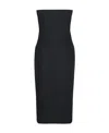 The Row Strapless And Calf Dress In Black
