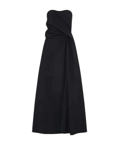 The Row Strapless Dress In Black