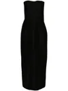 The Row Reeta Wool And Silk Maxi Dress In Black