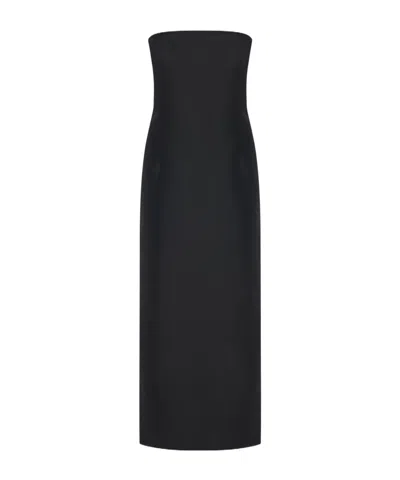 The Row Strapless Dress In Black