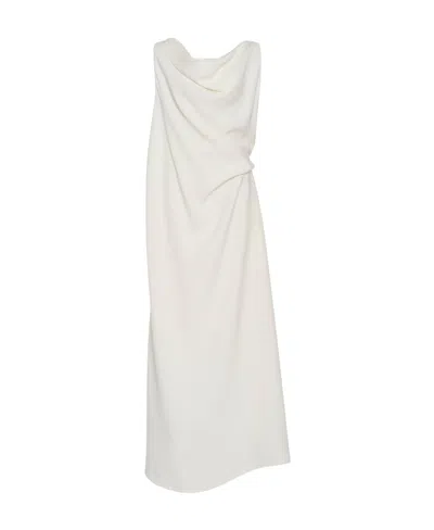 The Row Strapless Dress In Neutral