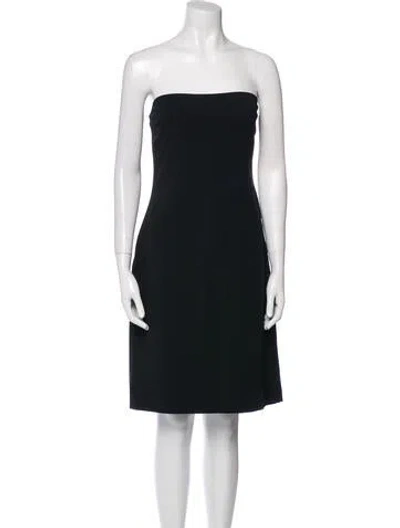 Pre-owned The Row Strapless Mini Dress In Black