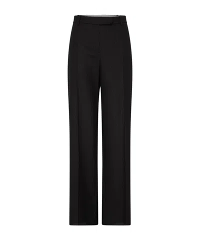 The Row Stripe Casual Trousers In Black