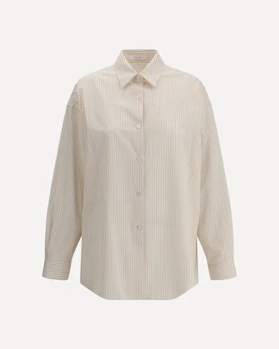 The Row Striped Caster Shirt In White