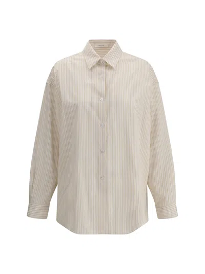 The Row Striped Caster Shirt In Neutral