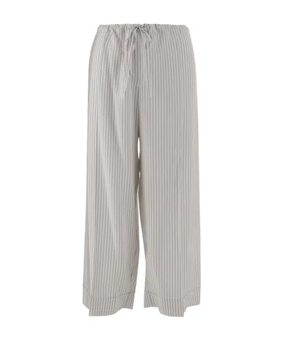 The Row Striped Casual Pants In Gray