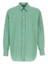 The Row Embroidered Cotton Shirt Long Sleeves In Green