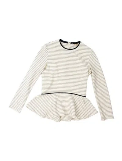 Pre-owned The Row Striped Crew Neck Top In Neutrals