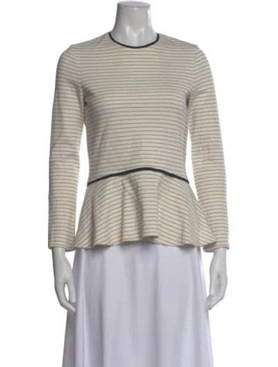 Pre-owned The Row Striped Crew Neck Tunic In Neutral