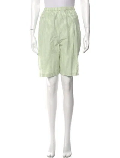 Pre-owned The Row Striped Knee-length Shorts W/ Tags In Green